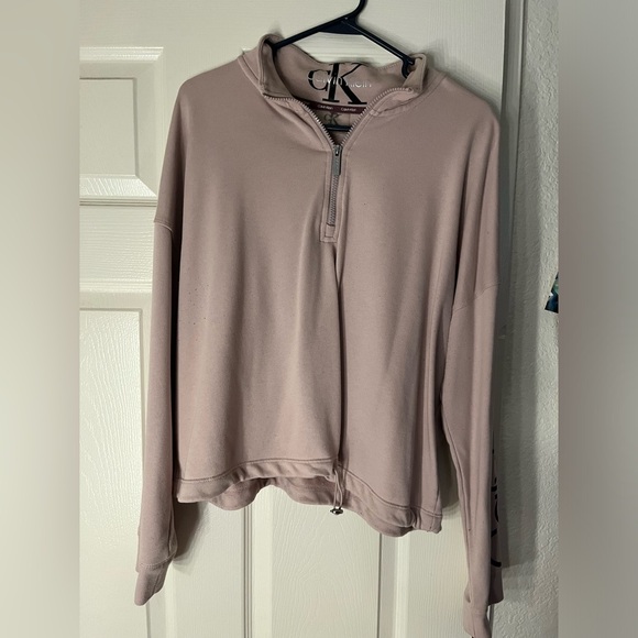 CALVIN KLEIN PINK HALF ZIP UP PULLOVER - Picture 2 of 2